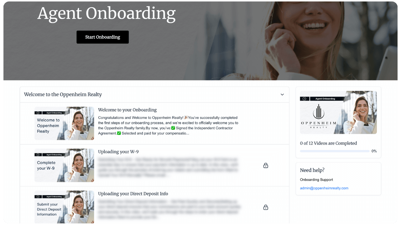 Agent Onboarding Interface